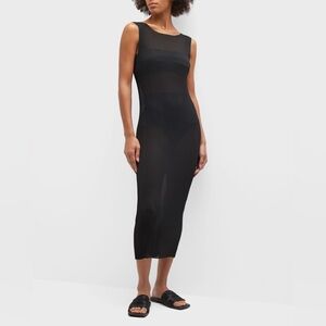 Anemos Sheer Knife Pleat Tank Midi Dress